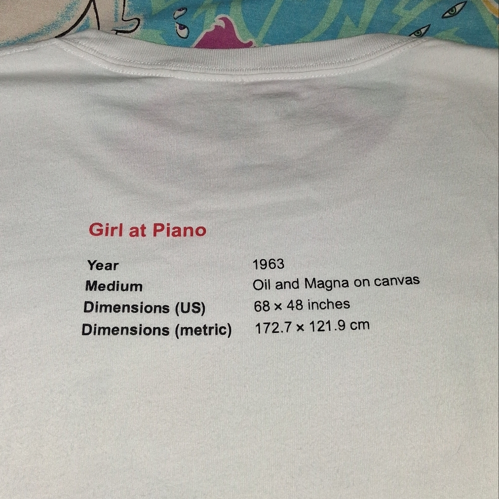Uniqlo Roy Lichtenstein Girl At Piano Shirt Pop Art Tee - Picture 4 of 6